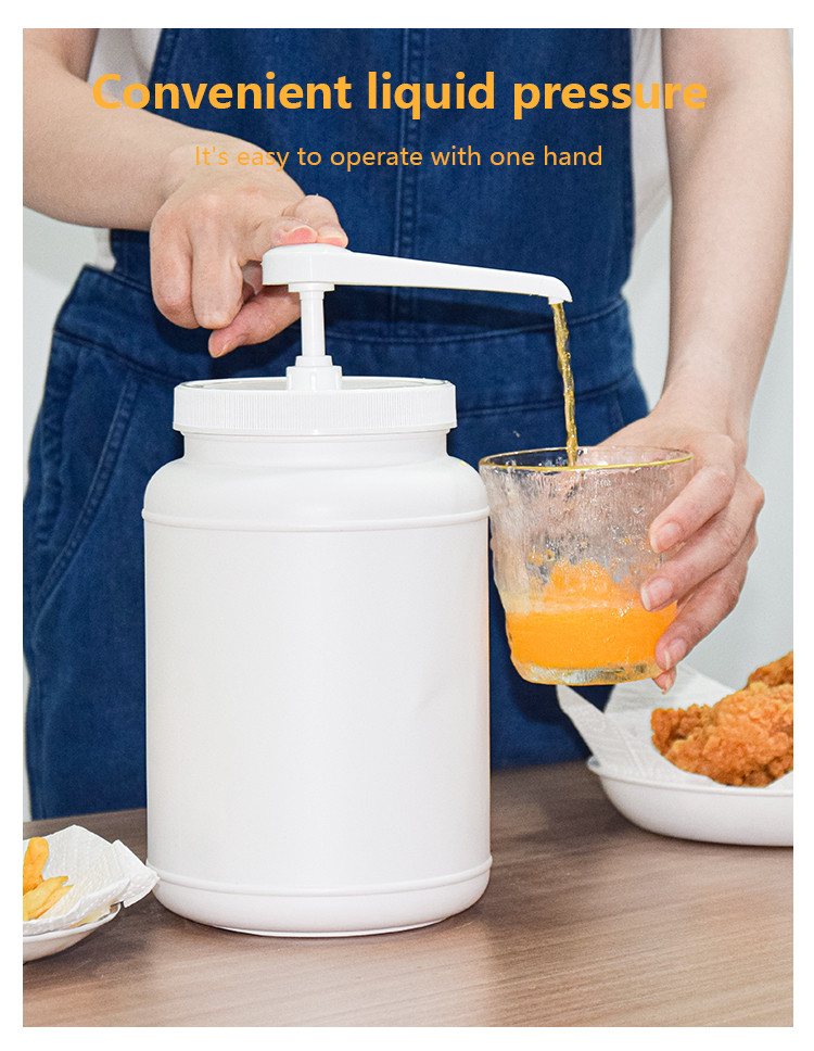 5ml 8ml 10ml Standard Head Syrup Pump Dispenser With 2500ml HDPE Round Bottle Container