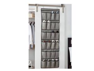 24 Large Pockets Cloth Over The Door Shoe Organizer