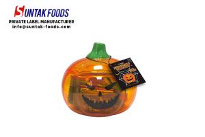 Quality Seasonal Halloween Pumpkin bottle with Fruity Flavor compress candy wholesale