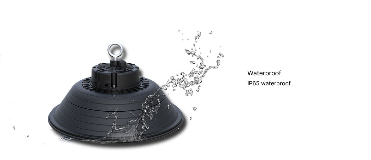 75w High Lumen UFO High Bay Light IP65 With Black Aluminum Housing