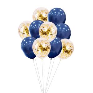 Quality 10pcs Latex Balloons Mixed 12inch Confetti Chrome Gold Navy Balloons Bachelorette Party Birthday Baby Shower Balloon wholesale