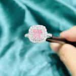 Jewelry Design Lab Diamond Jewelry classic solitaire Pink Cushion Fancy Diamond
