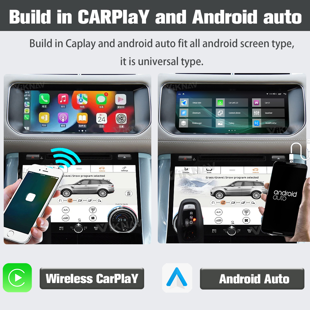 Range Rover Sport L494 Wireless Carplay Android Head Unit And AC Control Screen