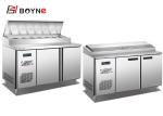 Commercial Kitchen Salad Prep Counter Stainless Steel Refrigerator for keep food