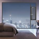 Tilt And Turn Windproof Aluminium Window Horizontal Tempered Glass Casement