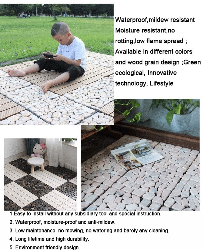 Garden Wood-Plastic Composite Flooring Everjade Stone Tiles Natural Stones Tiles