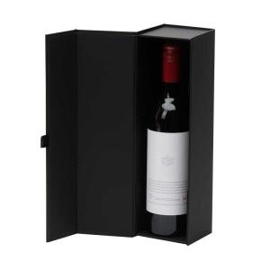 Quality Personalized Wine Gift Box Magnetic Single Red Wine Bottle Packaging Box wholesale
