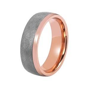 Quality 7mm Stainless Steel Tantalum Ring Rose Gold Handmade Tantalum Men's Bands wholesale