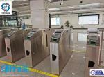 304 Stainless Steel Speedlane Swing Access Control Turnstile Dc Brushless Motor