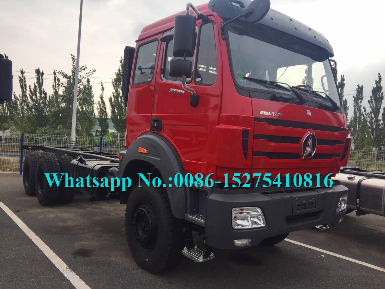 Red Military Use 6x6 Cargo Truck / Off Road Cargo Truck Adopt Benz Technology