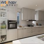 Traditional Style White Kitchen Cupboard with Solid Wood Construction and