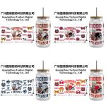 UVDTF packaging custom UV transfer stickers 20oz cup sleeves 40oz stickers DTF