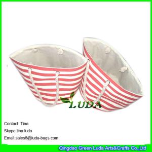 Quality LUDA chevron straw bags wholesale paper straw oversized beach bag wholesale