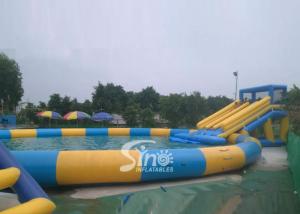 Quality 15m Dia. Pool Kids N Adults Big Inflatable Water Park On Land For Outdoor Rental Business wholesale