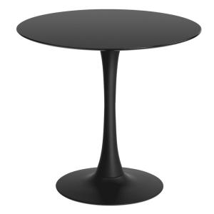 Quality 29inch Height Tulip Style Dining Table / Plywood Top Round Black Coffee Table wholesale