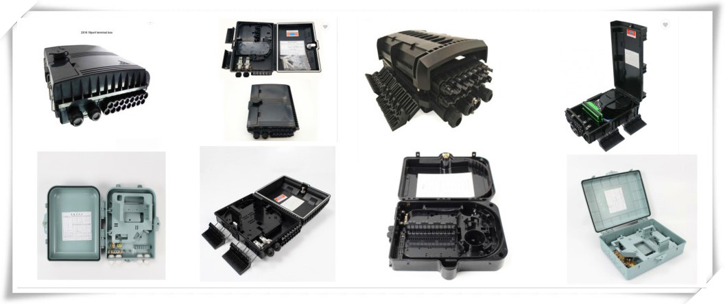 16 Core Fiber Optic Termination Box , Black Optical Termination Box Waterproof