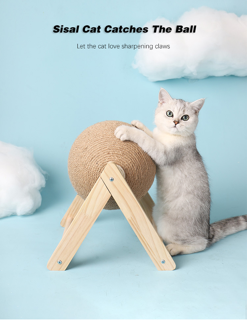 Cat Scratching Ball Toy Suitable Training Sisal Rope Board Crushing Foot Stocked Pet
