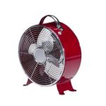 30W 2 Speed Desk Retro Metal Fan 110V 4 Aluminium Blade Red GS CE