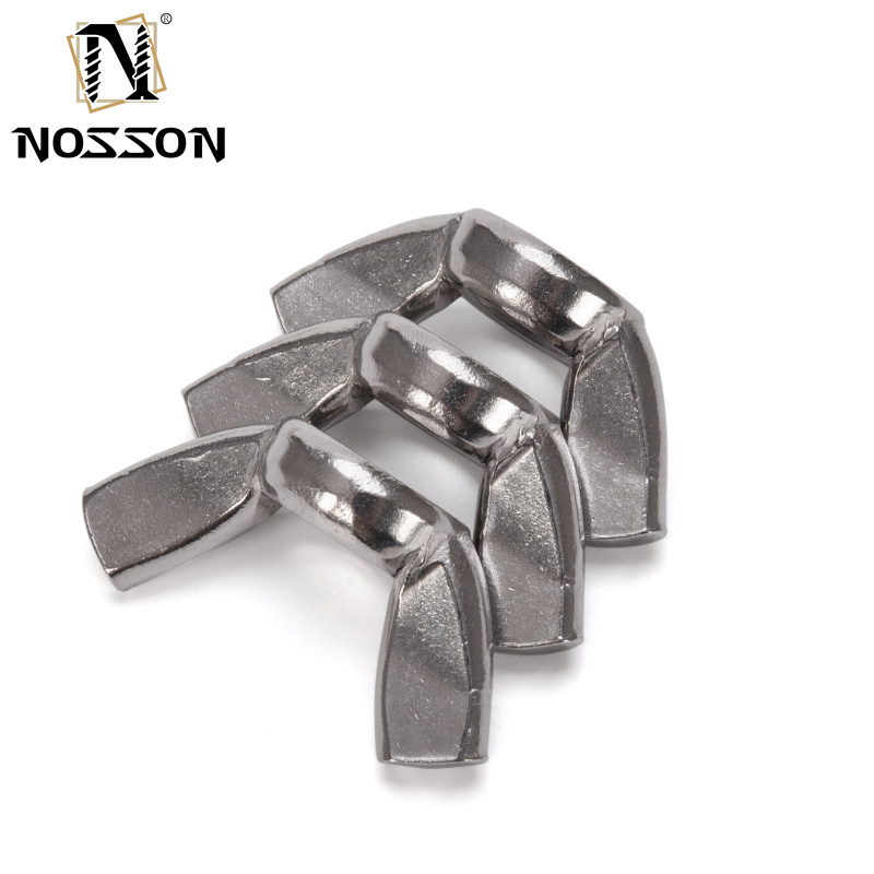 Black Oxide Finish Stainless Steel M6 Wing Nuts DIN315 Metric Measurement for Healthcare Applications