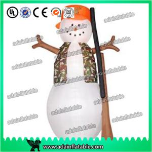 Quality Christmas Event Advertising Decoration Inflatable Snowman Mascot With LED Light wholesale