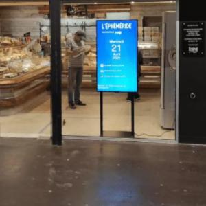 Quality 43 Inch Double Sided LCD Screen Module Advertising Floor Dual Sided Window Kiosk wholesale