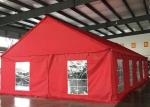Outdoor Activities Red Event Party Tent PE Tarpaulin Material With Windows