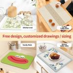 30*40cm/40*50cm Kitchen Drying Mat for Stone Countertops Customizable and