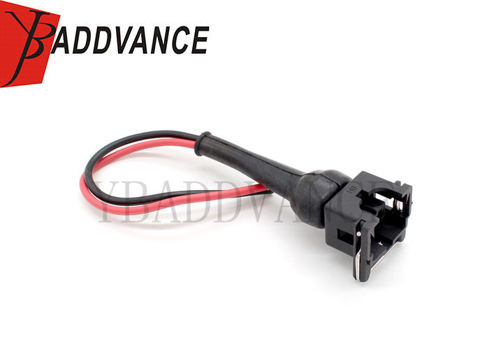 Female 2 Pin Pigtail Wire Connectors With Rubber Boots For Bosh Rc EV1 OBD2
