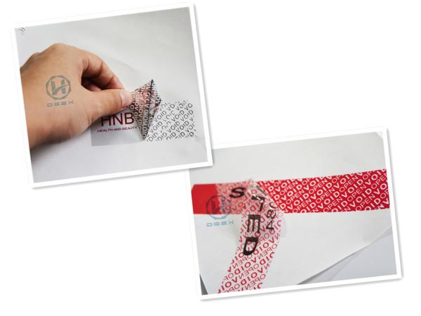 Cheap TamperTransfer Self Adhesive Security Label Environmentally Friendly Material for sale