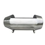 Modern Aluminum 2 Seats L173cm Aviator Leather Sofa For Leisure Area