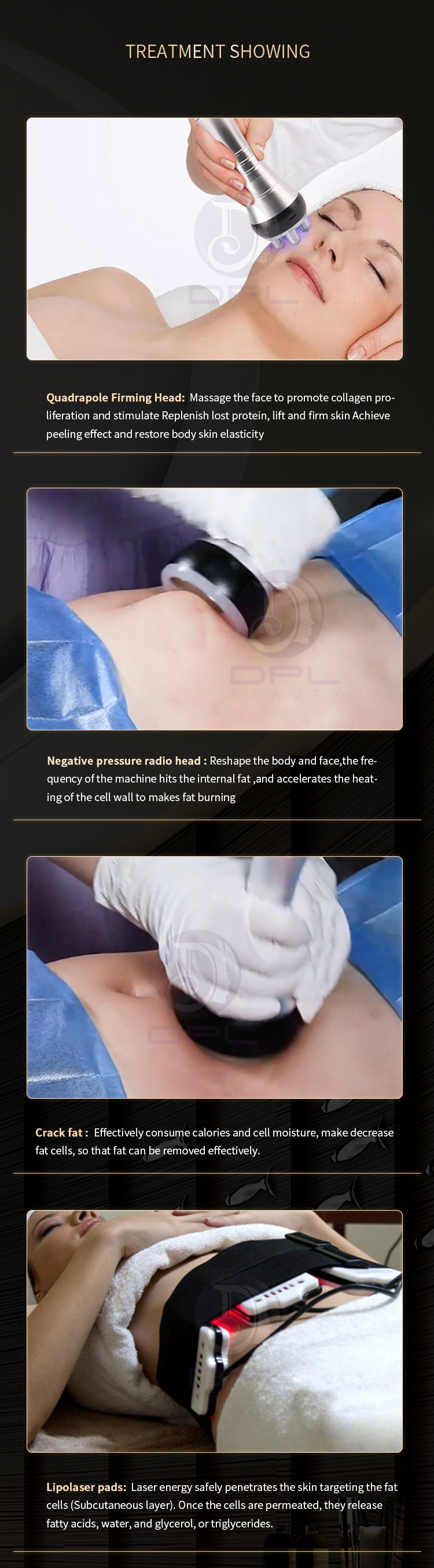 AS86 Portable 80K Cavitation Rf Vacuum Slimming Machine Body Shaping