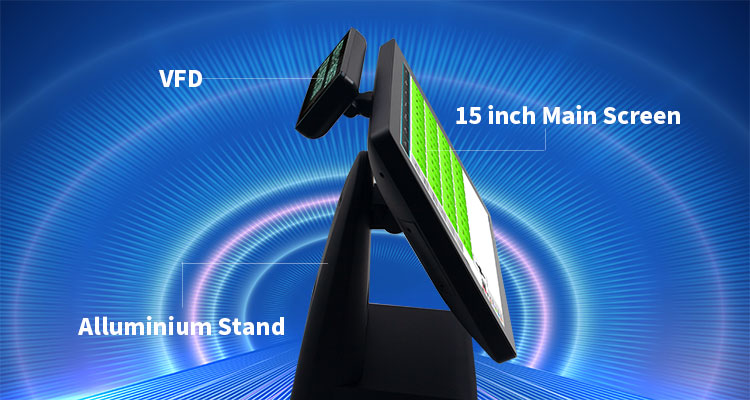 280A Retail POS System with External 58mm/80mm Thermal Printer and 15''/15.6'' Display