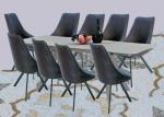Stylish Painted Tempered Glass Dining Table , Rectangular Extension Dining Table