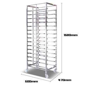 Quality RK Bakeware China-Aluminum Bakery Bread Oven Baking Tray Cart Trolley Cake Rack Cart For Bakeware wholesale