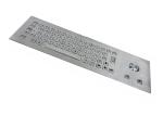 IP65 Brushed SS Metal Industrial Keyboard With Trackball 64 Keys