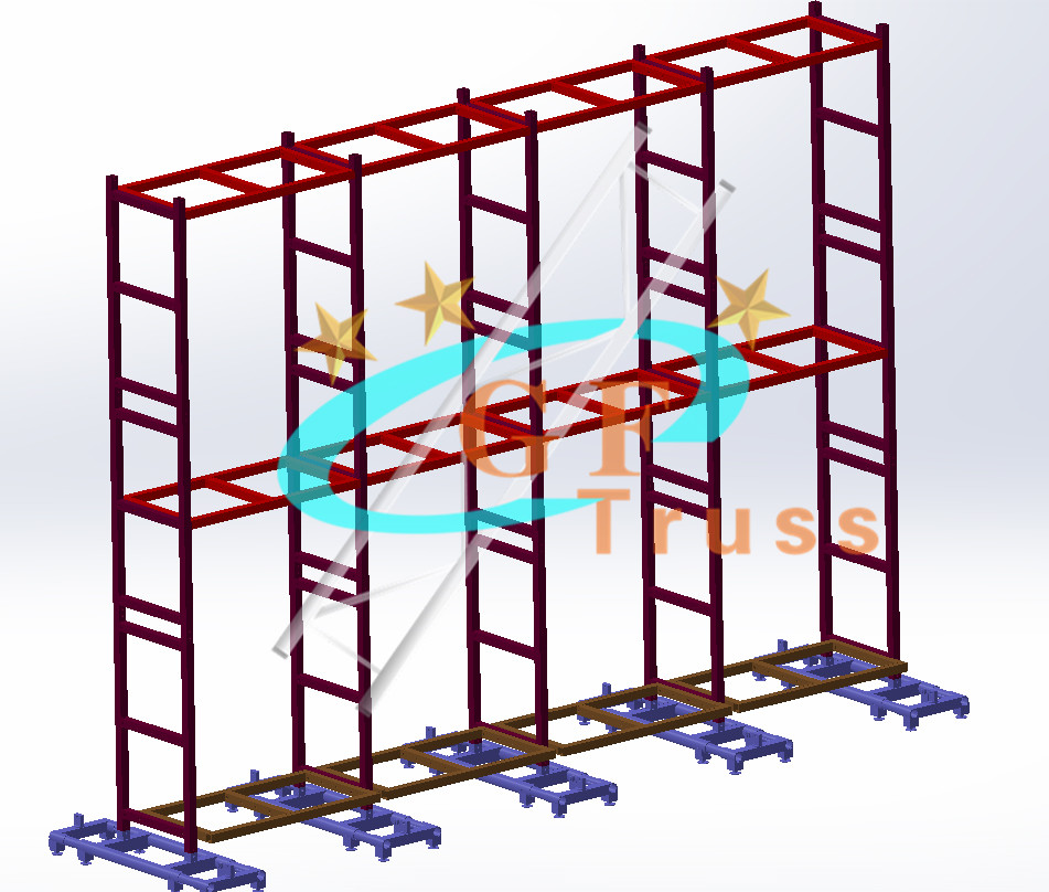 Heavy Duty Stage Truss System LED Screen Truss Wall Totem Ladder Type