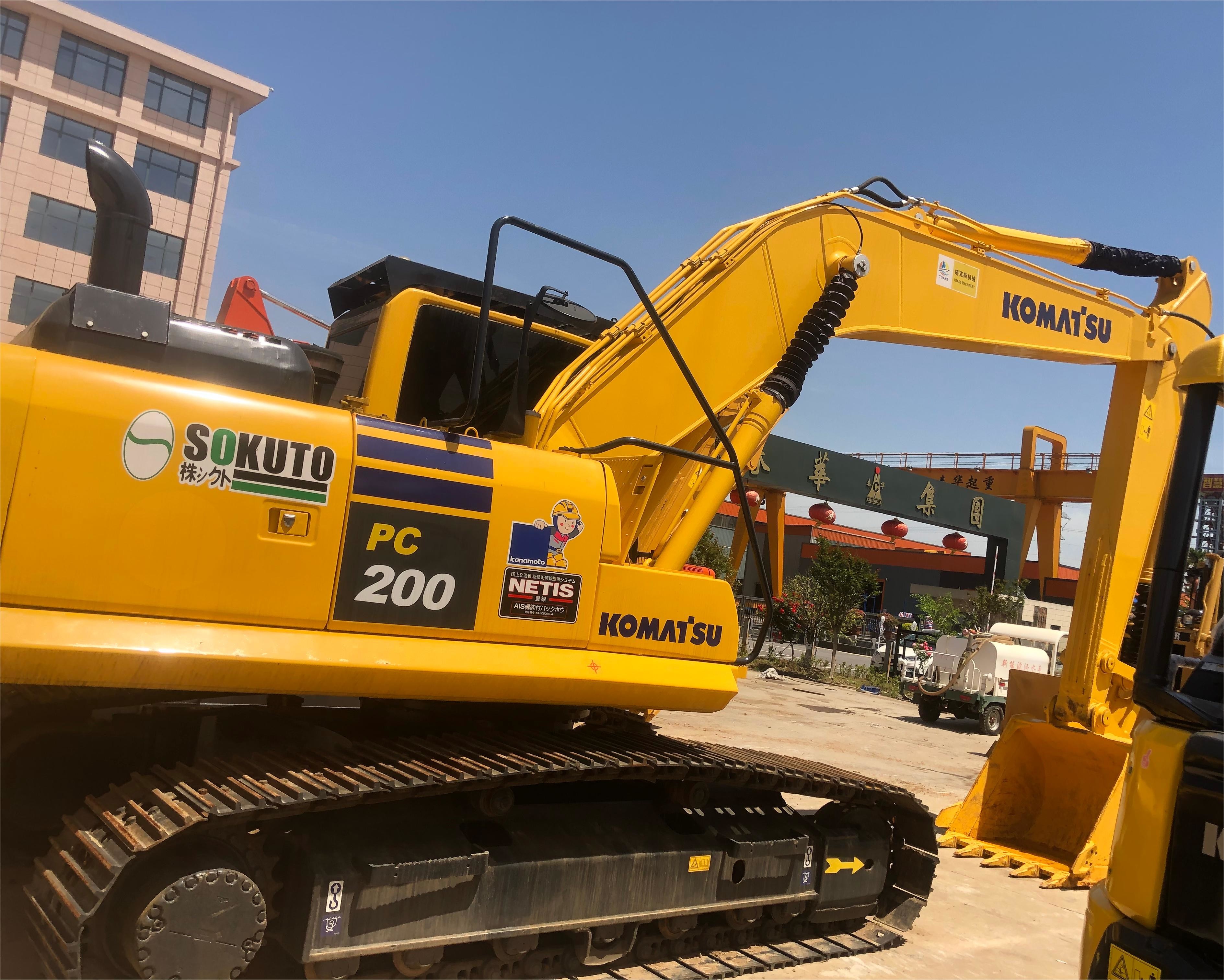 Komatsu PC200 Used Hydraulic Excavators 20 Ton Digger Machine Good Performance