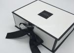Paper Square Round Chipboard Boxes For Packing UV Shiny Logo Printed Black Frame