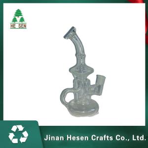 Quality HESEN Irregular Clear 22cm Glass Water Bongs wholesale