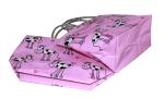 Eco-friendly Recyclable Flowers Purple PP Woven Shopping Bag With PVC Handle