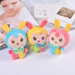 Rabbit Mini Toy Keychains , Non Toxic Cotton Filling Stuffed Animal Keychain