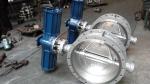 Pneumatic Operated 4 Inch Eccentric Butterfly Valve Flange Type ANSI 300 LB