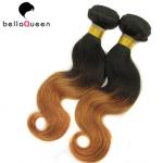 Indian Virgin Ombre Remy Hair Extensions , Body Wave Human Hair Weave