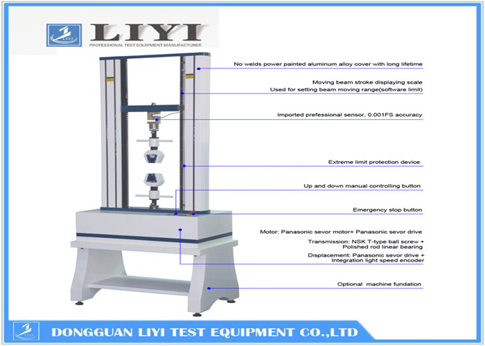 Computer Controlled Universal Tensile Testing Machine Twin Columns Benchtop Floor 2000KN