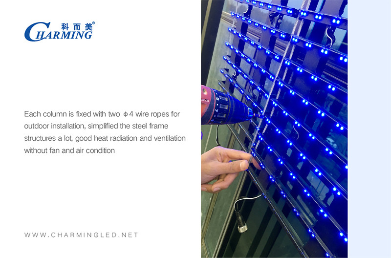 Multipurpose 32x16 Flexible LED Screen , Windproof Bendable LED Display
