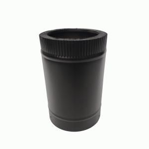 Quality Double Wall Black Straight Insert 300mm Stove Chimney Pipe wholesale