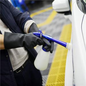 Quality Customized Heavy Duty Black Rubber Gloves Flocklined For Automotive wholesale