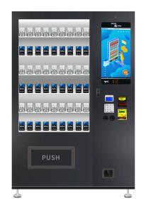 Quality Hotel Cigarette Cashless Payment Vending Machine Black Color Compact Size wholesale