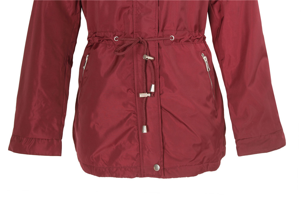 Stockpapa 99% Polyester Ladies Warm Parka Coat