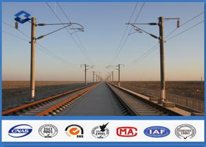 Quality ASTM A 123 Standard Hot dip Galvanized Metal Utility Pole 8M - 10M Height wholesale